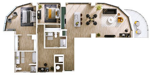 Stella at Star Metals B15 Two Bedroom Penthouse Floor Plan
